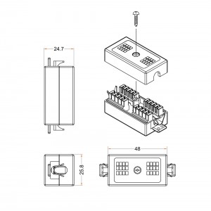Hyperline CA-IDC-C5e-SH-F-WH Проходной адаптер (coupler), Dual IDC, категория 5e, 4 пары, экранированный Hyperline CA-IDC-C5e-SH-F-WH Проходной адаптер (coupler), Dual IDC, категория 5e, 4 пары, экранированный
