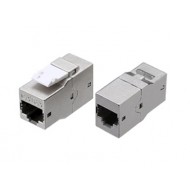 Hyperline CA2-KJ-C6A-SH-BK Проходной адаптер (coupler), RJ-45(8P8C) формата Keystone Jack, категория 6a, 4 пары, экранированный, черный