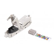 Hyperline CA3-IDC-C6-SH-F-SL Проходной адаптер (coupler), категория 6, полный экран, IDC