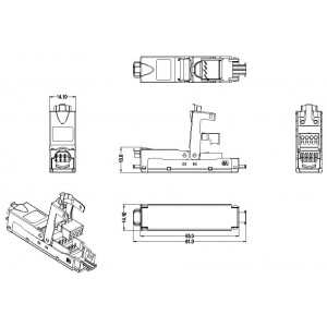 Hyperline CA3-IDC-C6A-SH-F-SL Проходной адаптер (coupler), категория 6A, полный экран, IDC Hyperline CA3-IDC-C6A-SH-F-SL Проходной адаптер (coupler), категория 6A, полный экран, IDC