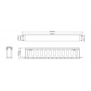 Hyperline CM-1U-D75-PL-COV Кабельный организатор пластиковый с крышкой, глубина 75 мм, 19, 1U Hyperline CM-1U-D75-PL-COV Кабельный организатор пластиковый с крышкой, глубина 75 мм, 19, 1U