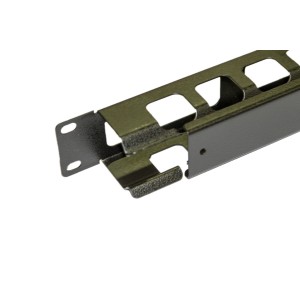 Hyperline CM-1U-ML-COV Кабельный организатор металлический с крышкой, 19, 1U Hyperline CM-1U-ML-COV Кабельный организатор металлический с крышкой, 19, 1U