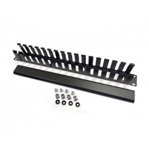 Hyperline CM-1U-ML16-COV Кабельный организатор металлический с крышкой, 19, 1U Hyperline CM-1U-ML16-COV Кабельный организатор металлический с крышкой, 19, 1U