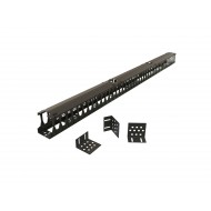 Hyperline CMF-OTR-37U-89x106-C-RAL9005 Вертикальный кабельный организатор 37U для шкафов TTR, TTB, стоек ORK2A, ORL1, ширина 89мм, высота пальцев 106мм с крышками и кронштейнами, черный