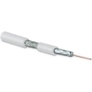 Hyperline COAX-SAT703N-WH-100 Кабель коаксиальный SAT703N, 75 Ом, жила - 17 AWG (1.13 mm, медь,solid), экран - фольга+оплетка (луженая медь, 45%), внешний диаметр 6.6мм, изоляция PVC, белый (бухта 100 м)