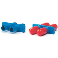 Hyperline DST-DST-SM Проходной адаптер ST-ST duplex, SM (для одномодового кабеля), корпус пластмассовый, (синий)