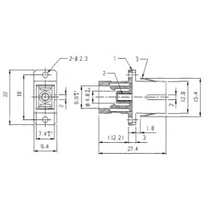 Hyperline FA-P11Z-SC/SC-N/BK-BL Оптический проходной адаптер SC-SC, SM, simplex, корпус пластиковый, синий, черные колпачки Hyperline FA-P11Z-SC/SC-N/BK-BL Оптический проходной адаптер SC-SC, SM, simplex, корпус пластиковый, синий, черные колпачки