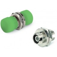 Hyperline FA-S00Z-FC/FC-N/GN-SL Оптический проходной адаптер FC-FC, SM, simplex, корпус металл, зеленые колпачки