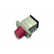 Hyperline FA-S11Z-FC/SC-N/RD-SL Оптический проходной адаптер FC-SC, SM/MM, simplex, корпус металл, красные колпачки