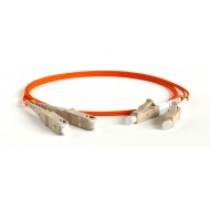 Hyperline FC-D2-50-LC/PR-SC/PR-H-1M-LSZH-OR Патч-корд волоконно-оптический (шнур) MM 50/125, LC-SC, 2.0 мм, duplex, LSZH, 1 м