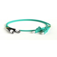 Hyperline FC-D2-503-FC/PR-LC/PR-H-20M-LSZH-AQ Патч-корд волоконно-оптический (шнур) MM 50/125(OM3), FC-LC, duplex, LSZH, 20 м