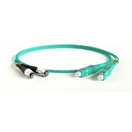 Hyperline FC-D2-503-FC/PR-SC/PR-H-3M-LSZH-AQ Патч-корд волоконно-оптический (шнур) MM 50/125(OM3), FC-SC, duplex, LSZH, 3 м