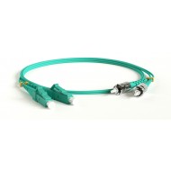 Hyperline FC-D2-503-LC/PR-ST/PR-H-15M-LSZH-AQ Патч-корд волоконно-оптический (шнур) MM 50/125(OM3), LC-ST, duplex, LSZH, 15 м