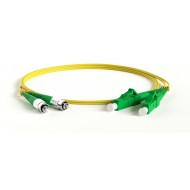 Hyperline FC-D2-9-FC/AR-LC/AR-H-10M-LSZH-YL Патч-корд волоконно-оптический (шнур) SM 9/125 (OS2), FC/APC-LC/APC, 2.0 мм, duplex, LSZH, 10 м