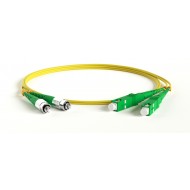 Hyperline FC-D2-9-FC/AR-SC/AR-H-3M-LSZH-YL Патч-корд волоконно-оптический (шнур) SM 9/125 (OS2), FC/APC-SC/APC, 2.0 мм, duplex, LSZH, 3 м