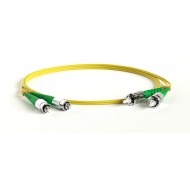 Hyperline FC-D2-9-FC/AR-ST/AR-H-1M-LSZH-YL Патч-корд волоконно-оптический (шнур) SM 9/125 (OS2), FC/APC-ST/APC, 2.0 мм, duplex, LSZH, 1 м