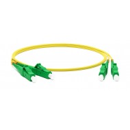Hyperline FC-D2-9-LC/AR-LC/AR-H-0.5M-LSZH-YL Патч-корд волоконно-оптический (шнур) SM 9/125 (OS2), LC/APC-LC/APC, 2.0 мм, duplex, LSZH, 0.5 м