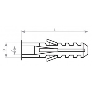 Hyperline FEN-08C Дюбель 8.0x40 (100 шт) Hyperline FEN-08C Дюбель 8.0x40 (100 шт)