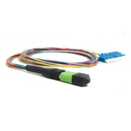 Hyperline FH-B9-504-MPOM12/PR-12LC/PR-0.5M-LSZH Кабель «гидра» 1xMPO(папа)/PC-12xLC/PC, 12 волокон, 50/125 (OM4), 10G, LSZH, 0.5 м