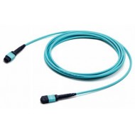 Hyperline FHD-MC3-503-MPOF12/PS-MPOF12/PS-B-15M-LSZH-AQ Патч-корд волоконно-оптический MPO (мама) - MPO (мама), тип B, 12 волокон, 50/125 (OM3), 40/100G, LSZH, 15 м