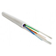 Hyperline FO-DPE-IN-9S-12-LSZH-WH Кабель волоконно-оптический 9/125 (SMF-28 Ultra) одномодовый, 12 волокон, плотное буферное покрытие (tight buffer), для внутренней прокладки, самонесущий, со свободно уложенными волокнами (FTTH), LSZH, –30°C– +50°C, белый