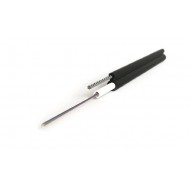 Hyperline FO-SST-OUT-9S-4-PE-BK Кабель волоконно-оптический 9/125 (SMF-28 Ultra) одномодовый, 4 волокна, одномодульный (single loose tube), со свободными волокнами, гелезаполненный, с металлическим тросом (2.2 мм), внешний, PE, -60°С - +70°С, черный