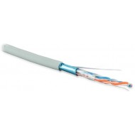 Hyperline FUTP2-C5-S24-IN-PVC-GY-500 (500 м) Кабель витая пара, экранированная F/UTP, категория 5, 2 пары (24 AWG), одножильный (solid), экран - фольга, PVC, -40°C - +60°C, серый