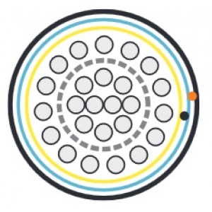 Hyperline FUTP25-C3-S24-IN-PVC-GY Кабель витая пара, экранированная F/UTP, категория 3, 25 пар (24 AWG), одножильный (solid), экран - фольга, PVC, 20°C - +50°C, серый Hyperline FUTP25-C3-S24-IN-PVC-GY Кабель витая пара, экранированная F/UTP, категория 3, 25 пар (24 AWG), одножильный (solid), экран - фольга, PVC, 20°C - +50°C, серый