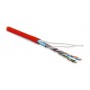 Hyperline FUTP4-C5E-P26-IN-LSZH-RD-100 (100 м) Кабель витая пара, экранированная F/UTP, категория 5e, 4 пары (26 AWG), многожильный (patch), экран - фольга, LSZH, нг(А)-HF, –20°C – +75°C, красный Hyperline FUTP4-C5E-P26-IN-LSZH-RD-100 (100 м) Кабель витая пара, экранированная F/UTP, категория 5e, 4 пары (26 AWG), многожильный (patch), экран - фольга, LSZH, нг(А)-HF, –20°C – +75°C, красный