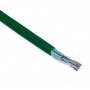Hyperline FUTP4-C5E-P26-IN-PVC-GN-305 (305 м) Кабель витая пара, экранированная F/UTP, категории 5e, 4 пары (26 AWG), многожильный (patch), экран - фольга, PVC, –20°C– +75°C, зеленый Hyperline FUTP4-C5E-P26-IN-PVC-GN-305 (305 м) Кабель витая пара, экранированная F/UTP, категории 5e, 4 пары (26 AWG), многожильный (patch), экран - фольга, PVC, –20°C– +75°C, зеленый
