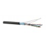 Hyperline FUTP4-C5E-P26-IN-PVC-GY-100 (100 м) Кабель витая пара, экранированная F/UTP, категории 5e, 4 пары (26 AWG), многожильный (patch), экран - фольга, PVC, –20°C – +75°C, серый Hyperline FUTP4-C5E-P26-IN-PVC-GY-100 (100 м) Кабель витая пара, экранированная F/UTP, категории 5e, 4 пары (26 AWG), многожильный (patch), экран - фольга, PVC, –20°C – +75°C, серый