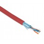 Hyperline FUTP4-C5E-P26-IN-PVC-RD-100 (100 м) Кабель витая пара, экранированная F/UTP, категории 5e, 4 пары (26 AWG), многожильный (patch), экран - фольга, PVC, –20°C – +75°C, красный Hyperline FUTP4-C5E-P26-IN-PVC-RD-100 (100 м) Кабель витая пара, экранированная F/UTP, категории 5e, 4 пары (26 AWG), многожильный (patch), экран - фольга, PVC, –20°C – +75°C, красный