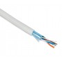 Hyperline FUTP4-C5E-P26-IN-PVC-WH-100 (100 м) Кабель витая пара, экранированная F/UTP, категории 5e, 4 пары (26 AWG), многожильный (patch), экран - фольга, PVC, –20°C – +75°C, белый Hyperline FUTP4-C5E-P26-IN-PVC-WH-100 (100 м) Кабель витая пара, экранированная F/UTP, категории 5e, 4 пары (26 AWG), многожильный (patch), экран - фольга, PVC, –20°C – +75°C, белый