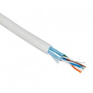 Hyperline FUTP4-C5E-P26-IN-PVC-WH-305 (305 м) Кабель витая пара, экранированная F/UTP, категории 5e, 4 пары (26 AWG), многожильный (patch), экран - фольга, PVC, –20°C – +75°C, белый