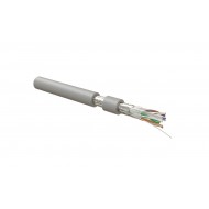Hyperline FUTP4R-C6-S23-IN-LSLTX-GY-305 (305 м) Кабель витая пара, экранированная F/UTP, категория 6, 4 пары (23 AWG), одножильный (solid), экран - фольга, нг(А)-LSLTx, внутренний, серый