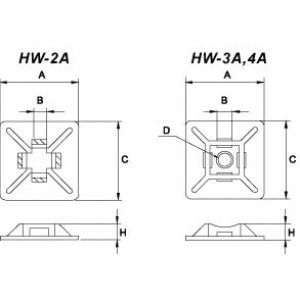 Hyperline HW-4A Самоклеящаяся площадка для крепл. стяжек (27,7x27,7 мм) (100 шт) Hyperline HW-4A Самоклеящаяся площадка для крепл. стяжек (27,7x27,7 мм) (100 шт)