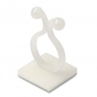 Hyperline HW-8ABC Самоклеящийся кабельный зажим, площадка 20x20мм, диаметр охвата 15 мм (100 шт.)