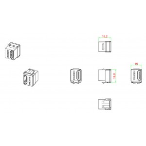 Hyperline KJ1-HDMI-AS18-WH Вставка формата Keystone Jack с проходным адаптером HDMI 2.0 (Type A), short body (18.2 мм), ROHS, белая Hyperline KJ1-HDMI-AS18-WH Вставка формата Keystone Jack с проходным адаптером HDMI 2.0 (Type A), short body (18.2 мм), ROHS, белая