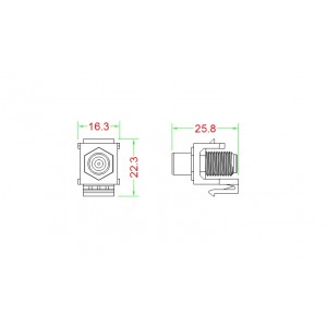 Hyperline KJ1-RCA/GN-FHG-WH Вставка формата Keystone Jack, F-type / RCA зеленый (IN/OUT), gold plated, ROHS, белая Hyperline KJ1-RCA/GN-FHG-WH Вставка формата Keystone Jack, F-type / RCA зеленый (IN/OUT), gold plated, ROHS, белая