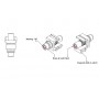 Hyperline KJ1-RCA/RD-HG-WH Вставка формата Keystone Jack с проходным адаптером RCA (красный), Hex. type, gold plated, ROHS, белая Hyperline KJ1-RCA/RD-HG-WH Вставка формата Keystone Jack с проходным адаптером RCA (красный), Hex. type, gold plated, ROHS, белая