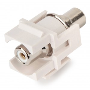 Hyperline KJ1-RCA/WH-D-WH Вставка формата Keystone Jack с проходным адаптером RCA (белый), D type, ROHS, белая Hyperline KJ1-RCA/WH-D-WH Вставка формата Keystone Jack с проходным адаптером RCA (белый), D type, ROHS, белая