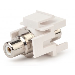 Hyperline KJ1-RCA/WH-D-WH Вставка формата Keystone Jack с проходным адаптером RCA (белый), D type, ROHS, белая Hyperline KJ1-RCA/WH-D-WH Вставка формата Keystone Jack с проходным адаптером RCA (белый), D type, ROHS, белая