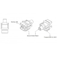 Hyperline KJ1-RCA/WH-D-WH Вставка формата Keystone Jack с проходным адаптером RCA (белый), D type, ROHS, белая