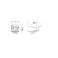 Hyperline KJ1-RCA/WH-D-WH Вставка формата Keystone Jack с проходным адаптером RCA (белый), D type, ROHS, белая