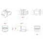 Hyperline KJ1-USB-A2-SCRW-WH Вставка формата Keystone Jack USB 2.0 (Type A) под винт, ROHS, белая Hyperline KJ1-USB-A2-SCRW-WH Вставка формата Keystone Jack USB 2.0 (Type A) под винт, ROHS, белая