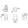 Hyperline KJ8-8P8C-C5e-180-BL Вставка Keystone Jack RJ-45(8P8C), категория 5e, тип 180 градусов, синяя Hyperline KJ8-8P8C-C5e-180-BL Вставка Keystone Jack RJ-45(8P8C), категория 5e, тип 180 градусов, синяя