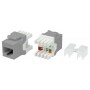 Hyperline KJ8-8P8C-C6A-180-GY Вставка Keystone Jack RJ-45(8P8C), категория 6a (10G), тип 180 градусов, серая Hyperline KJ8-8P8C-C6A-180-GY Вставка Keystone Jack RJ-45(8P8C), категория 6a (10G), тип 180 градусов, серая