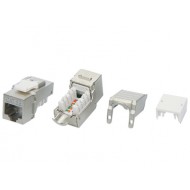 Hyperline KJ9-8P8C-C5e-90-SH-F-WH Вставка Keystone Jack RJ-45(8P8C), категория 5e, экранированная