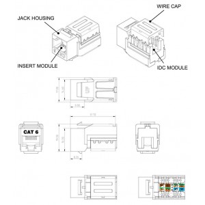 Hyperline KJNE-8P8C-C6-90-WH Вставка Keystone Jack RJ-45(8P8C), категория 6, 110 IDC, заделка с помощью NE-TOOL, белая Hyperline KJNE-8P8C-C6-90-WH Вставка Keystone Jack RJ-45(8P8C), категория 6, 110 IDC, заделка с помощью NE-TOOL, белая