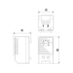 Hyperline KL-TRS-CL-060 Термостат нормально-замкнутый 0-60°C для обогрева, аналог KT0 011 Hyperline KL-TRS-CL-060 Термостат нормально-замкнутый 0-60°C для обогрева, аналог KT0 011